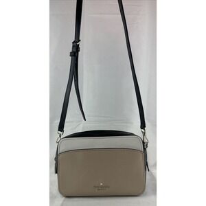 Kate Spade New York LAURYN COLORBLOCK CAMERA BAG Crossbody Neutral Leather